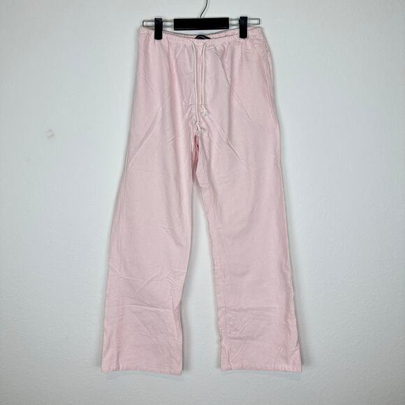 NWT Brandy Melville Nanda Striped Pants in Pink One Size - Picture 3 of 6